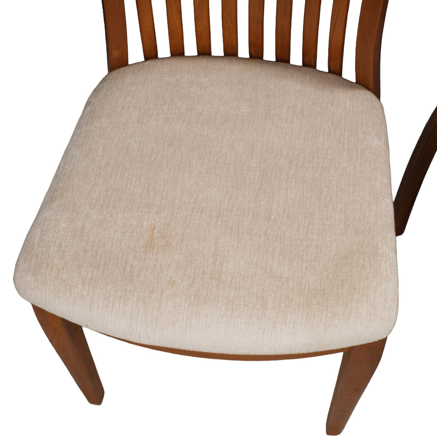 Set of 4 Benny Linden Solid Teak Slat Back Dining Chairs Mid Century Modern Scandinavian