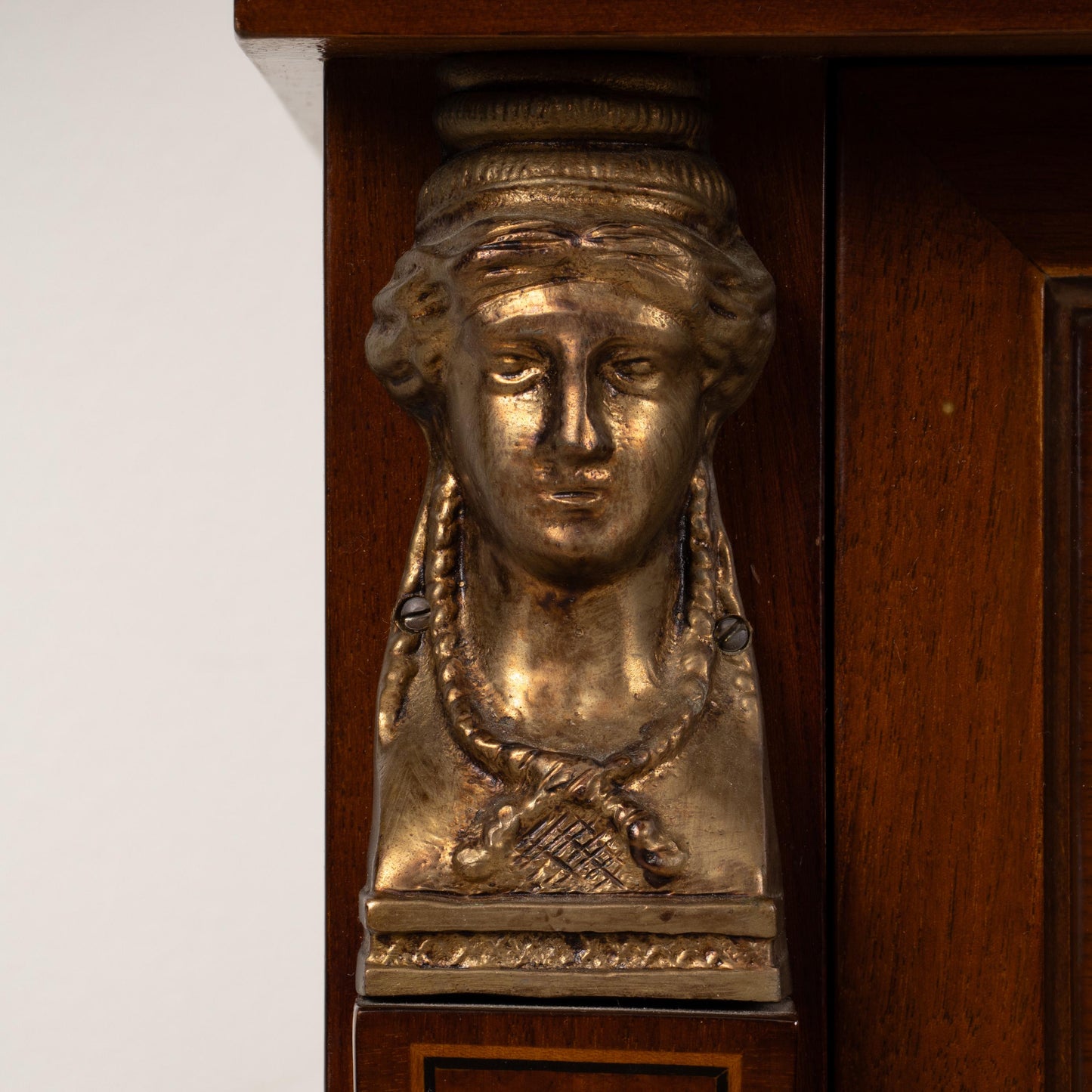 Empire Style Chest of Drawers W/ Griffin Motifs &Hidden Drawer, Neoclassical Dresser