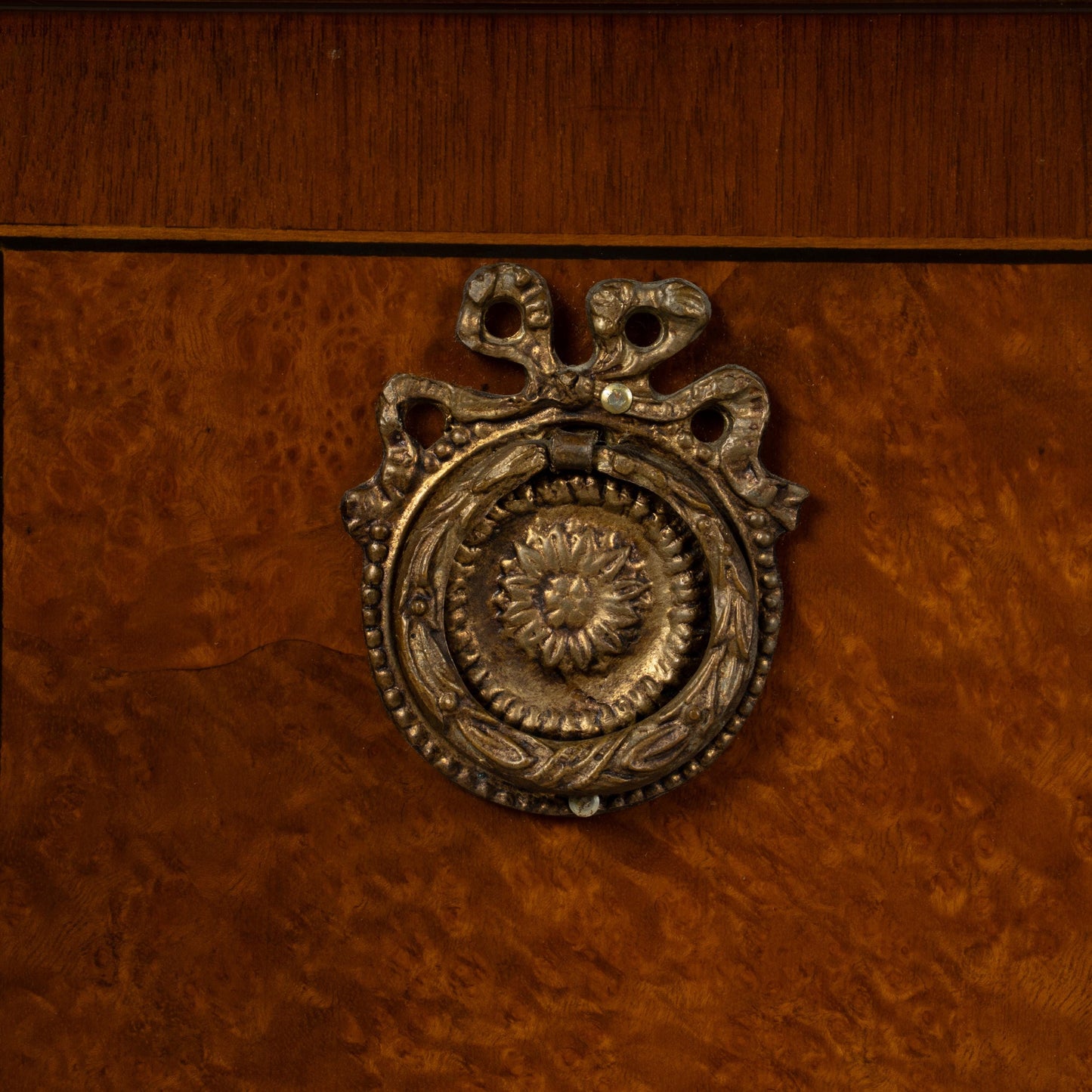 Empire Style Chest of Drawers W/ Griffin Motifs &Hidden Drawer, Neoclassical Dresser