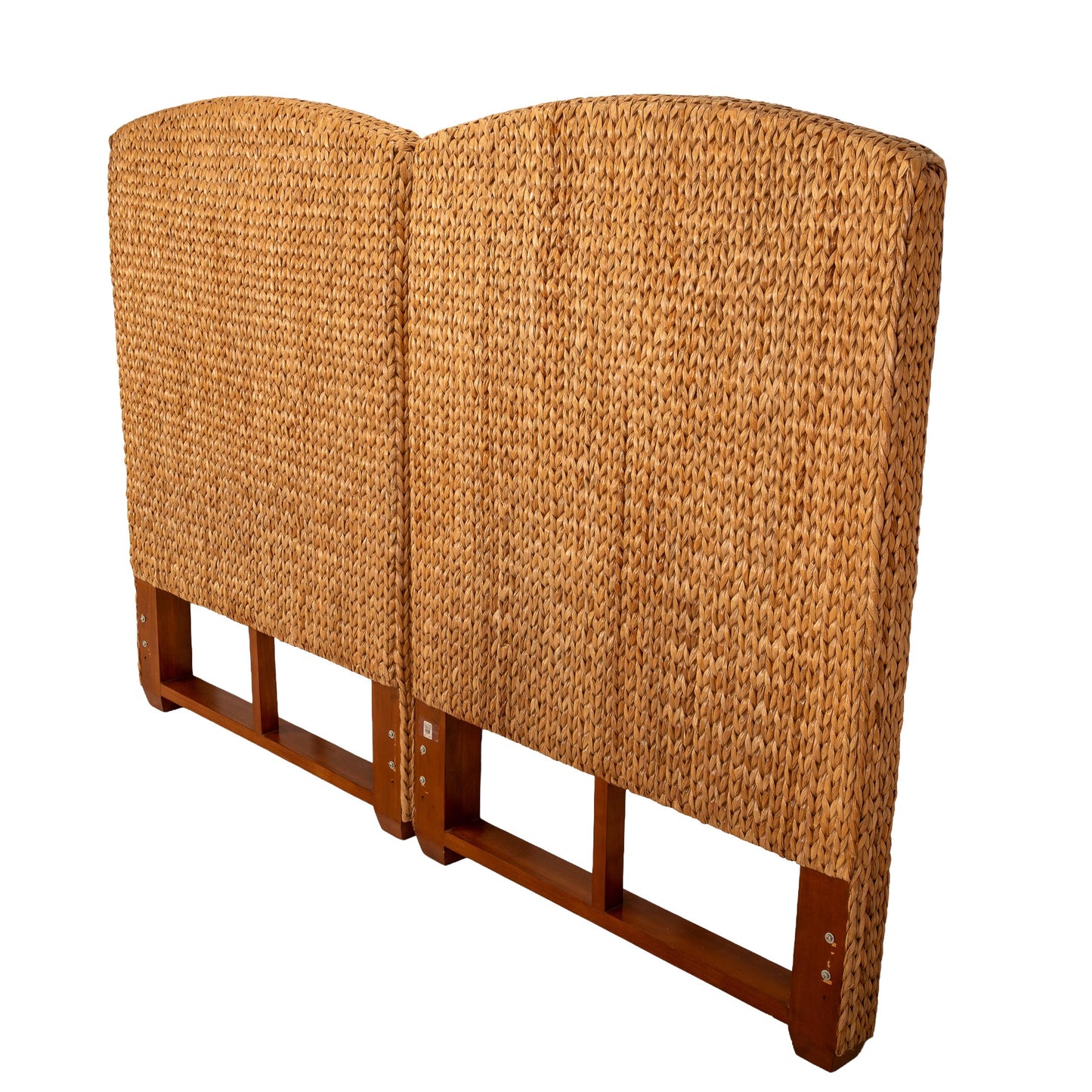 Pottery Barn Seagrass Twin Headboards – Palm Beach Coastal Chic Natural Woven Beach House Boho Chic Bedroom Decor