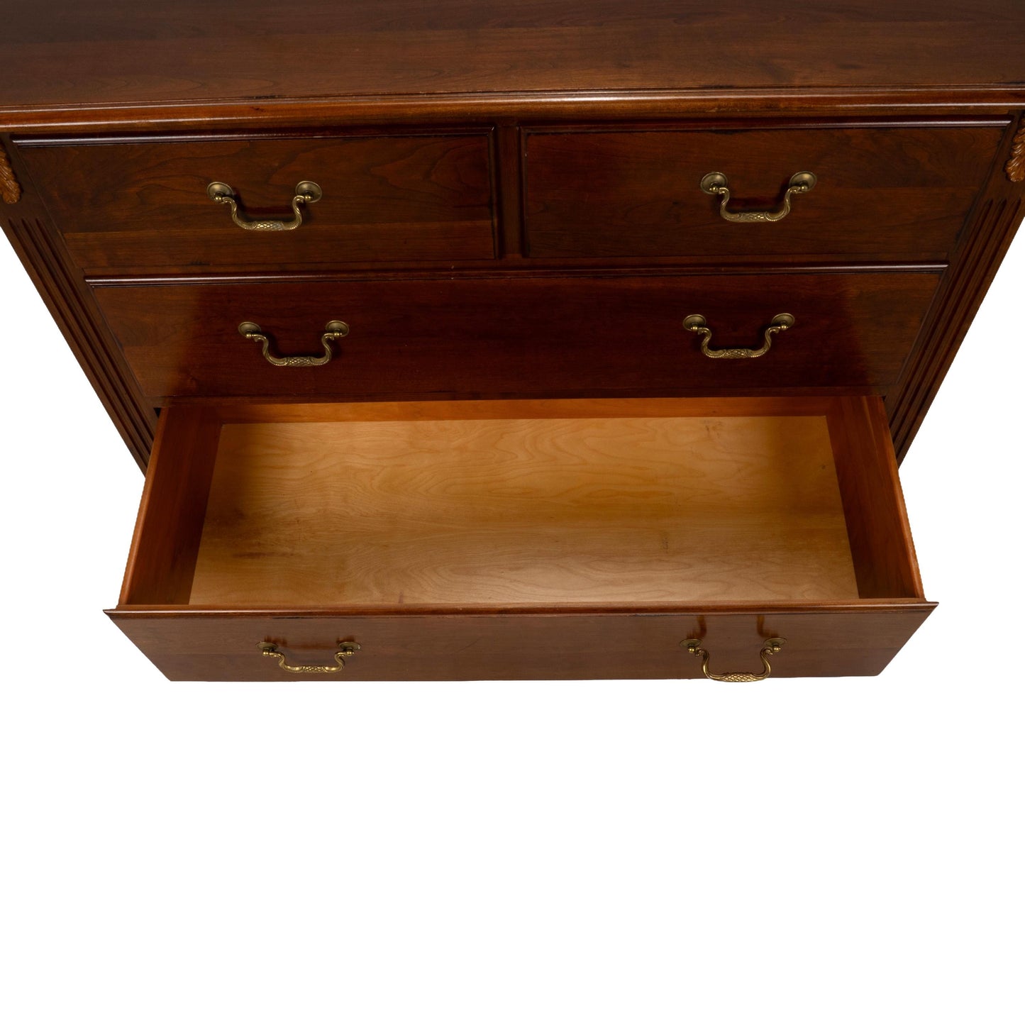 Ethan Allen Regent’s Park Cherry Chest of Drawers Dresser W/ Brass Pulls