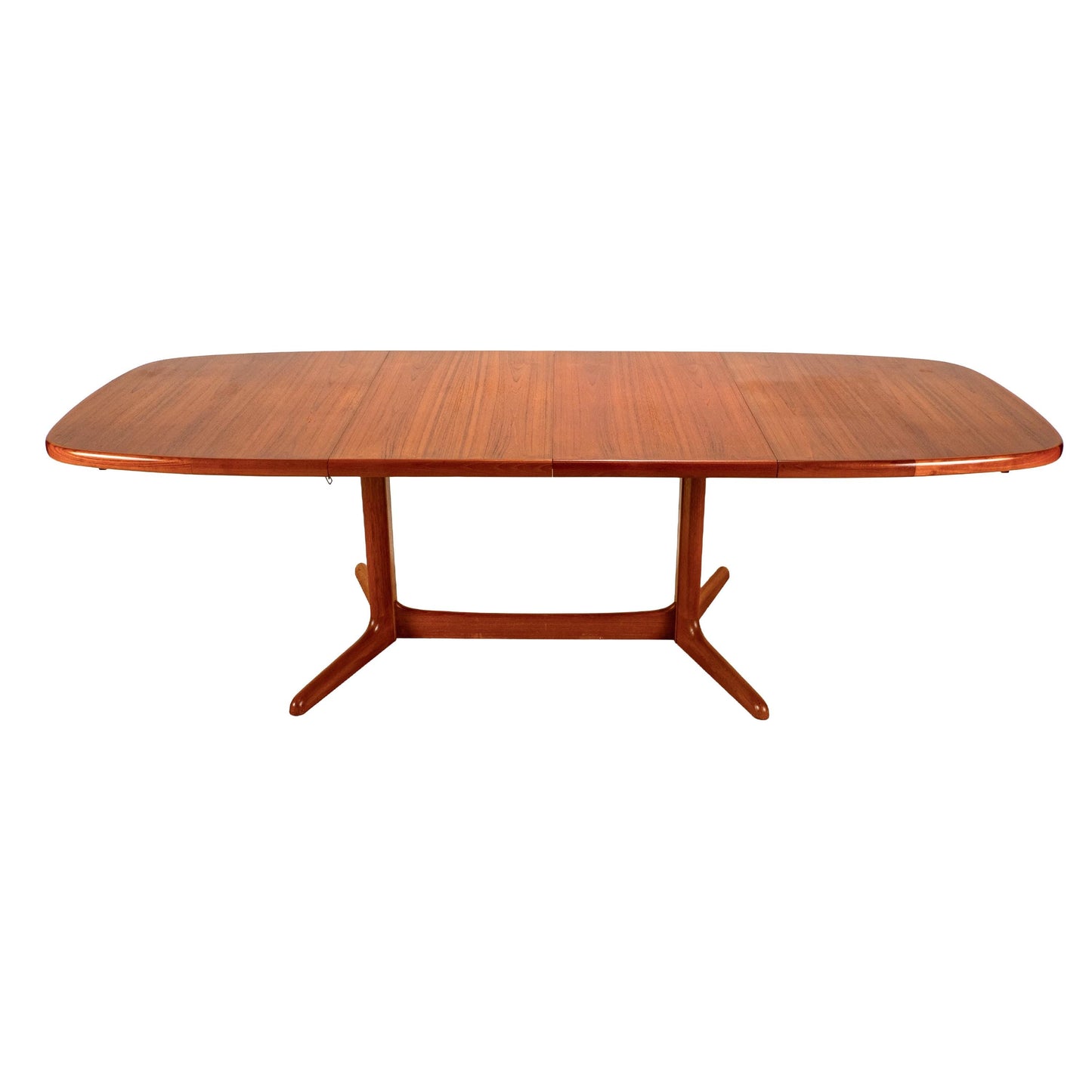 Rasmus Danish Modern Teak Extension Dining Table 2 Leaves Denmark MCM 98.5"