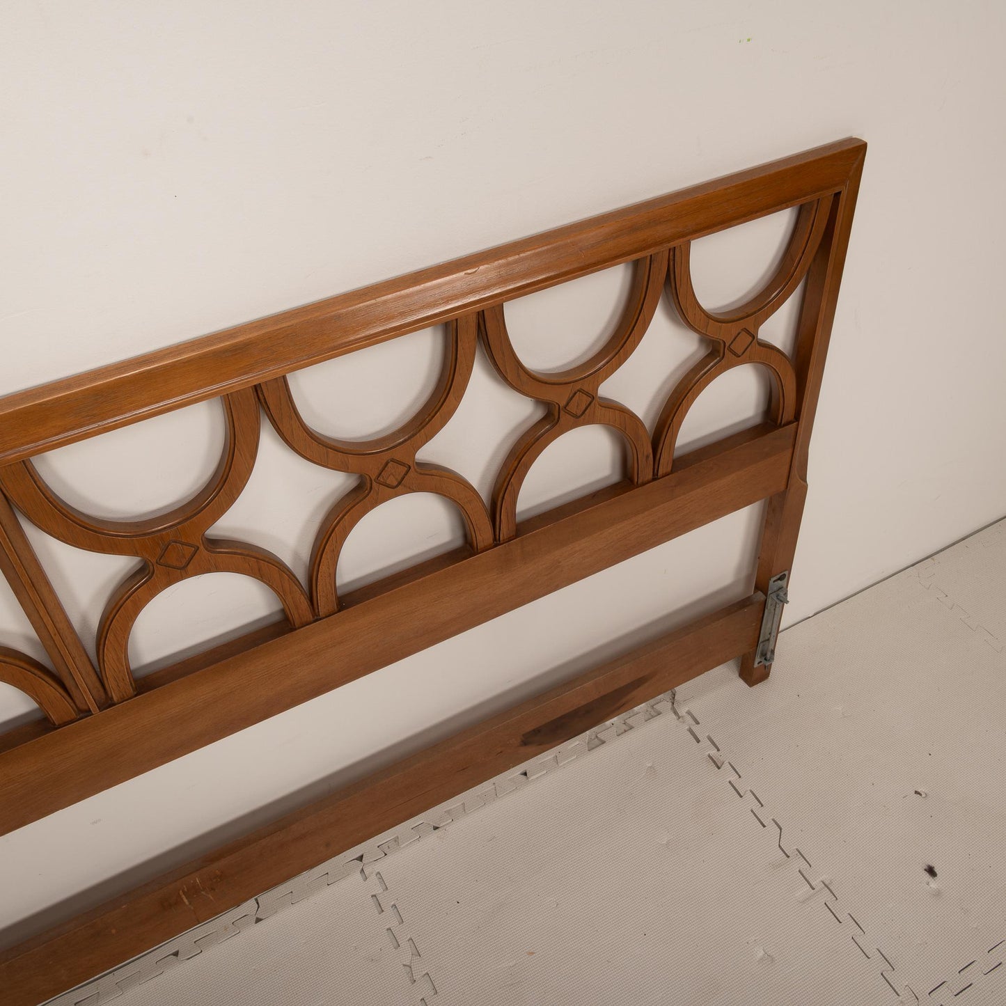 1960s Mid Century Modern Drexel King Headboard - Walnut Finish - Neoclassical - MCM Clean Lines - Vintage Piece - USA Shipping Available