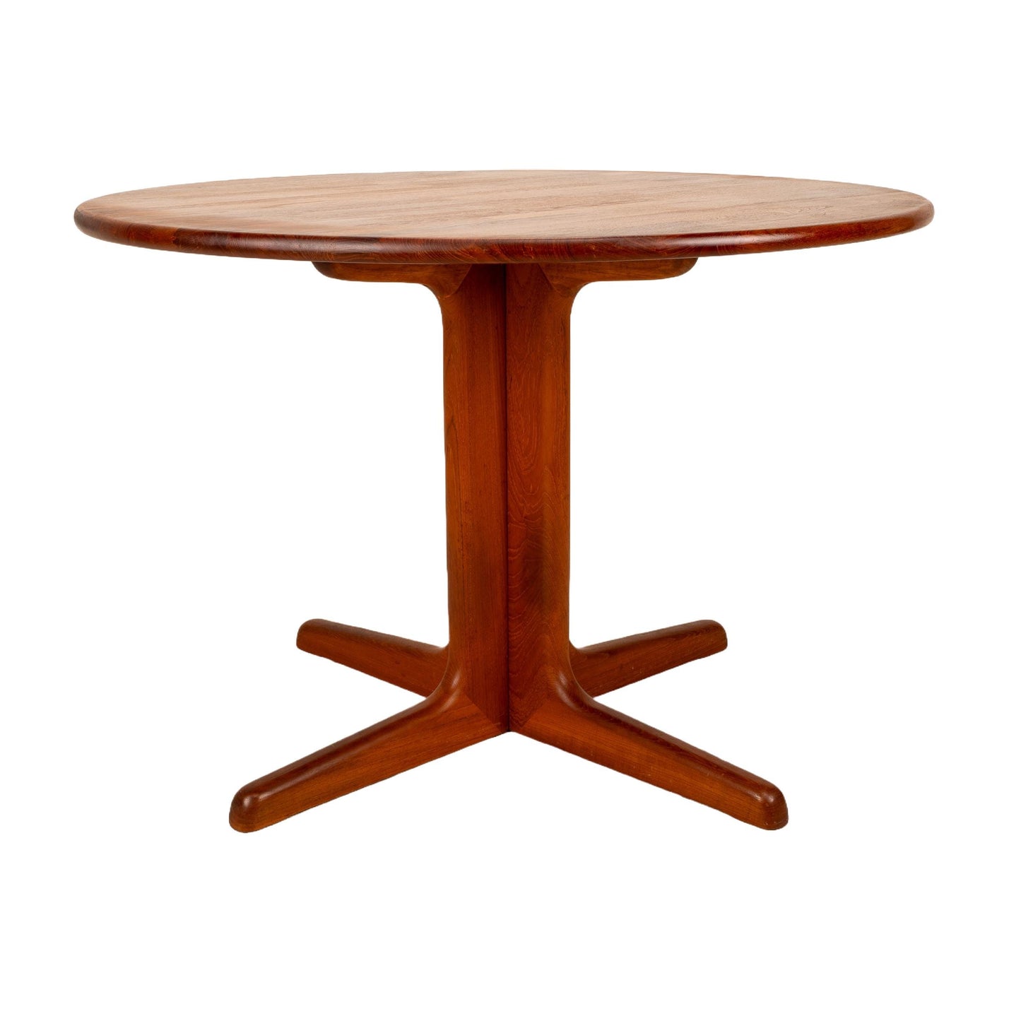 Sun Cabinet Scandinavian Danish Modern Solid Teak Round Dining Table, MCM Mid Century Modern, Clean Line, USA Shipping Available