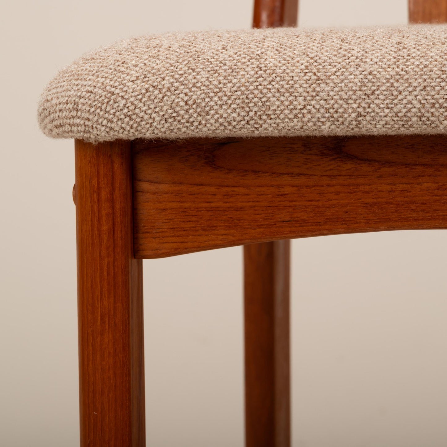 Koda Woodcraft Danish Modern Style Teak Slat Back Side Dining Chairs - A Pair, MCM Mid Century Modern, USA Shipping Available, Retro Mod