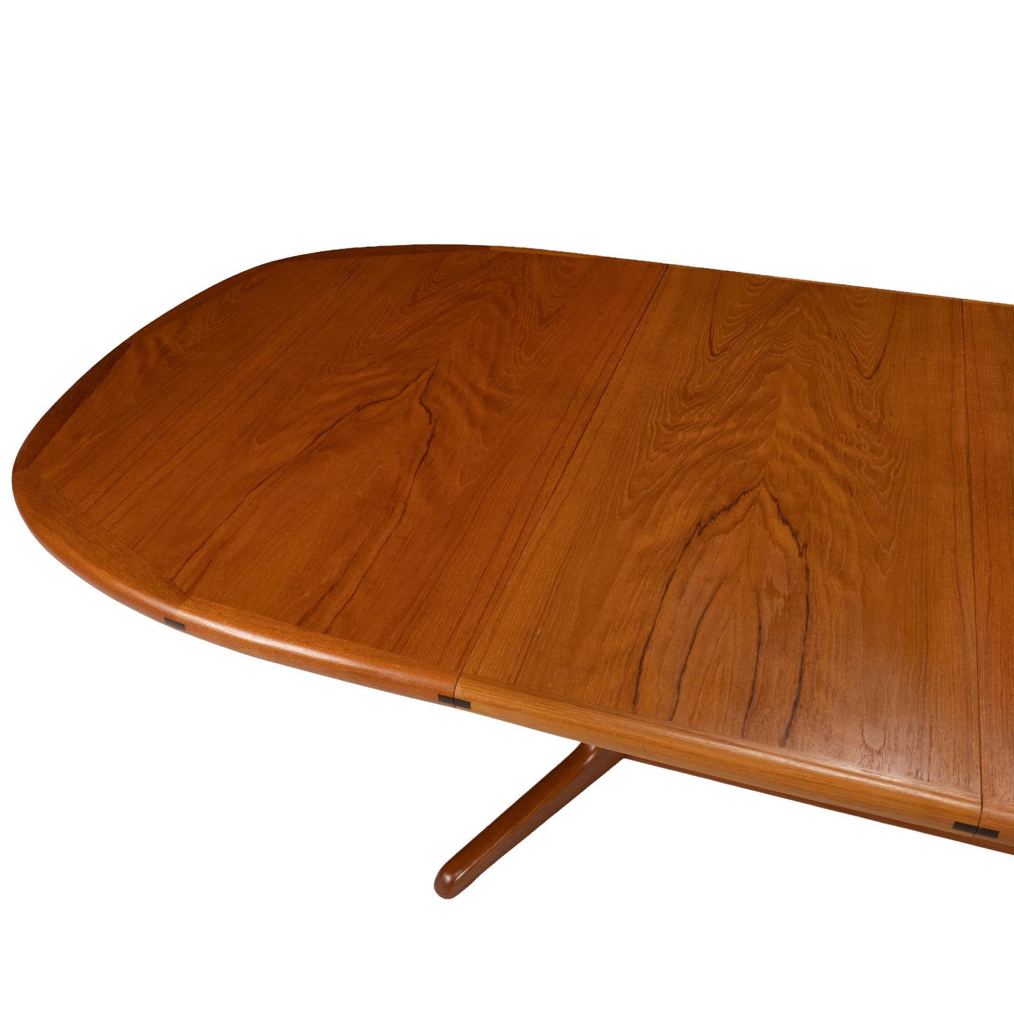 Sun Cabinet Co. Danish Modern Solid Teak Expanding Dining Table Hidden Leaves