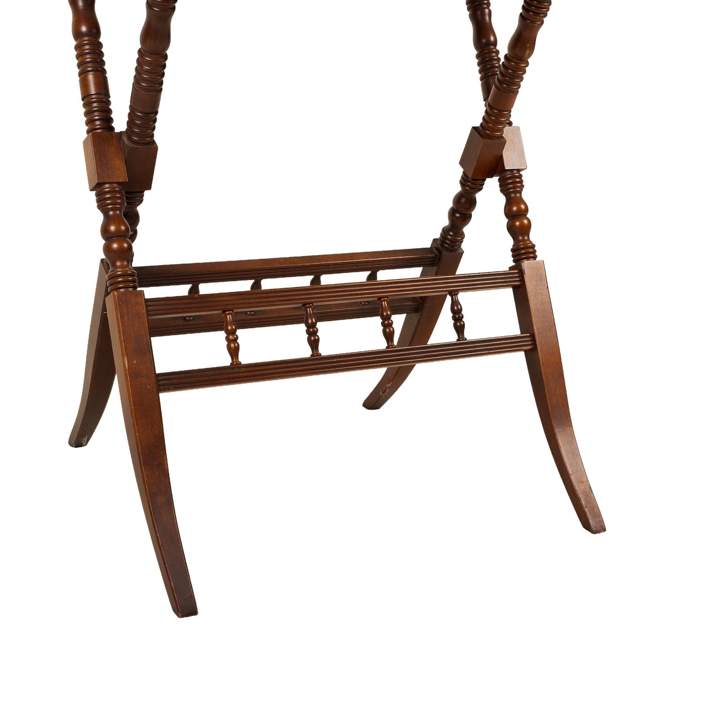 Carl Forslund Mahogany Folding Coaching Card Game Table, 1980s Colonial Revival