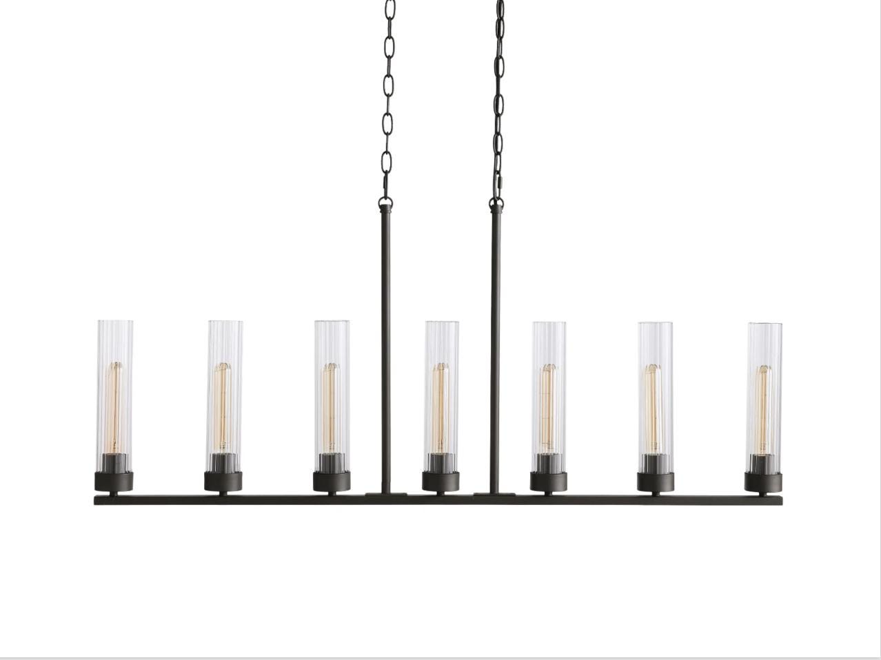 Arhaus Andreas Linear Chandelier in Bronze - New in Packaging 2999 in Store, High End Lighting, Sold at Fraction of Price, Free Shipping