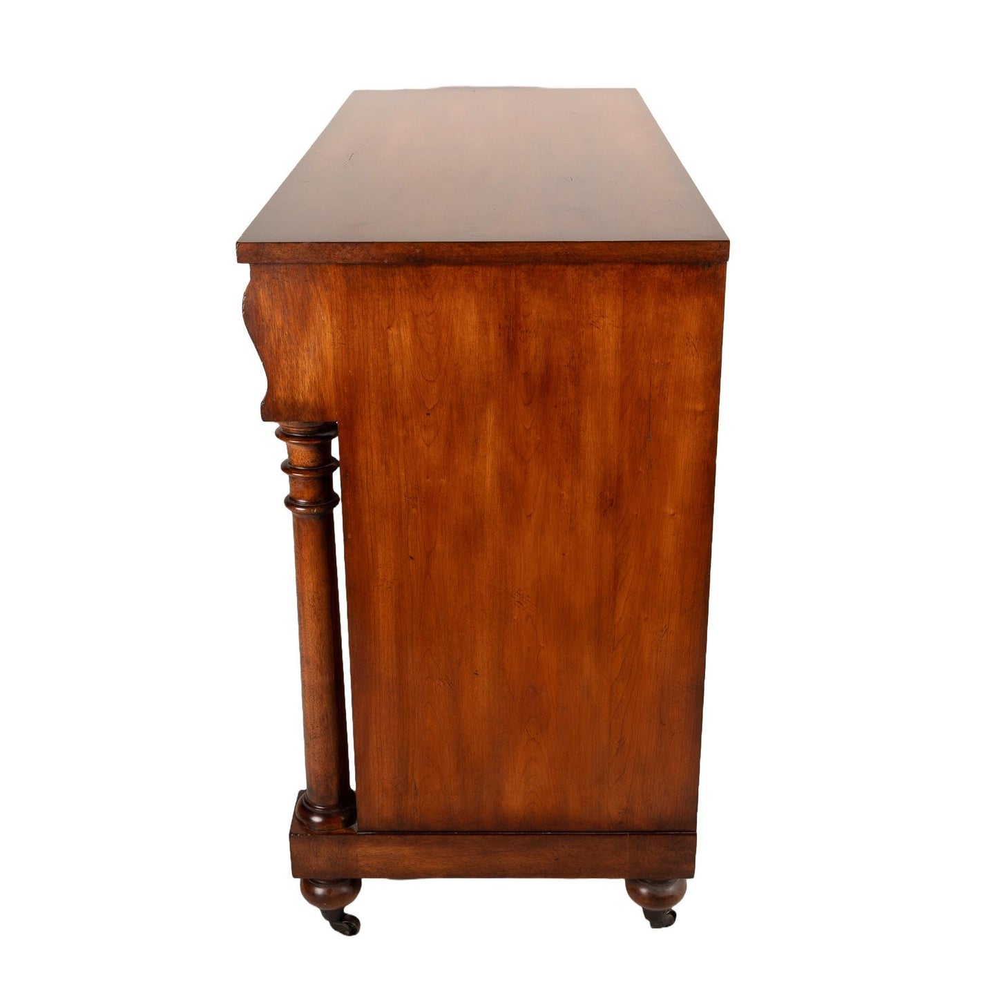 Vintage Large Ralph Lauren American Empire Style Mahogany 5 Drawer Dresser on Casters , RL Lauren