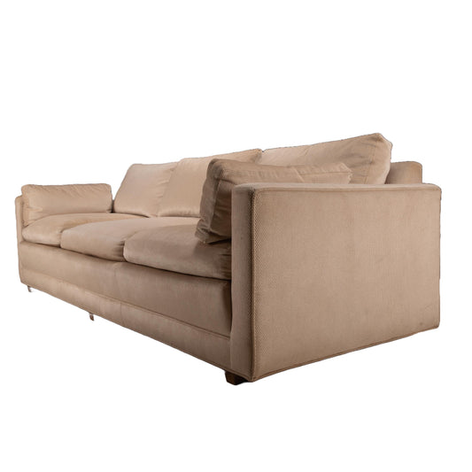 1970s Long Parson Sofa by Baker – Duck Feather Down Cushions, Upholstered Couch for Reupholstery, MCM Designer Seating Vintage 2 of 2