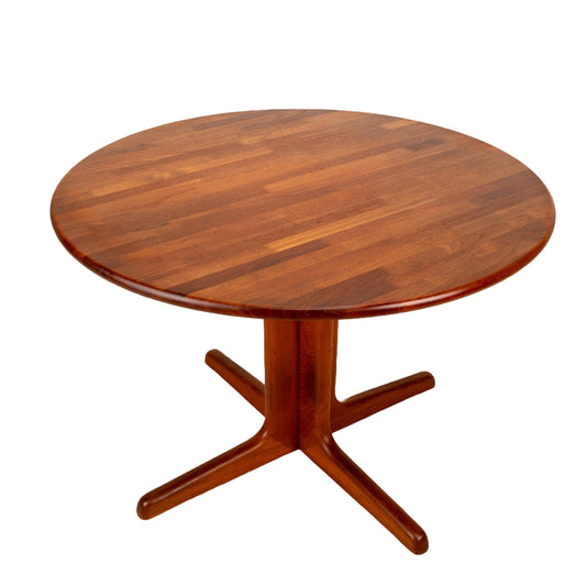 Sun Cabinet Scandinavian Danish Modern Solid Teak Round Dining Table, MCM Mid Century Modern, Clean Line, USA Shipping Available
