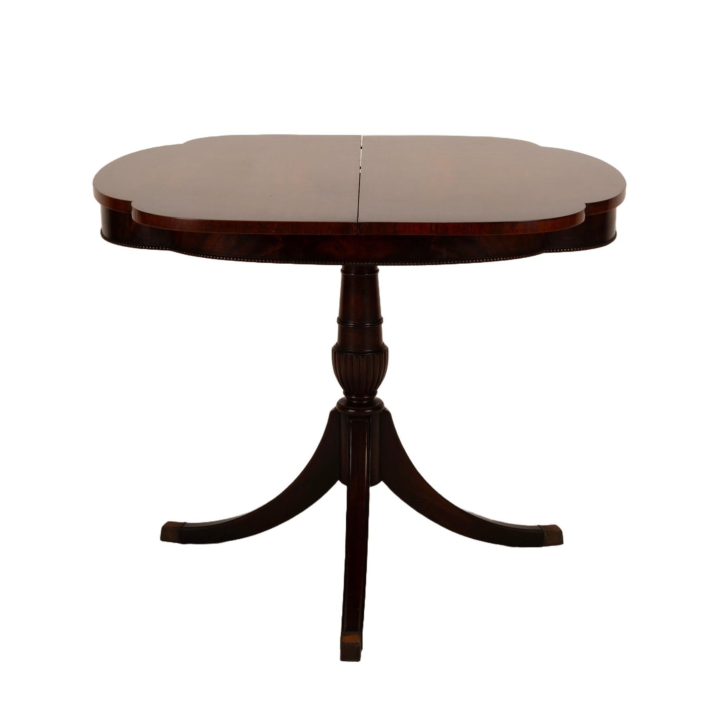 1940s Federal Imperial Style Flip Top Flamed Mahogany Card Game Table - Space Saving Antique Furniture Gorgeous Details USA Shipping Avail
