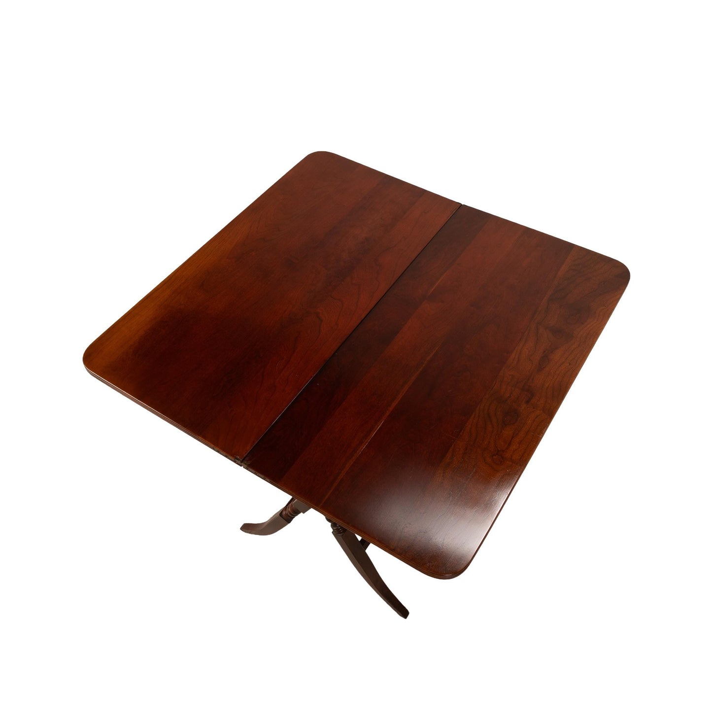 Carl Forslund Mahogany Folding Coaching Card Game Table, 1980s Colonial Revival