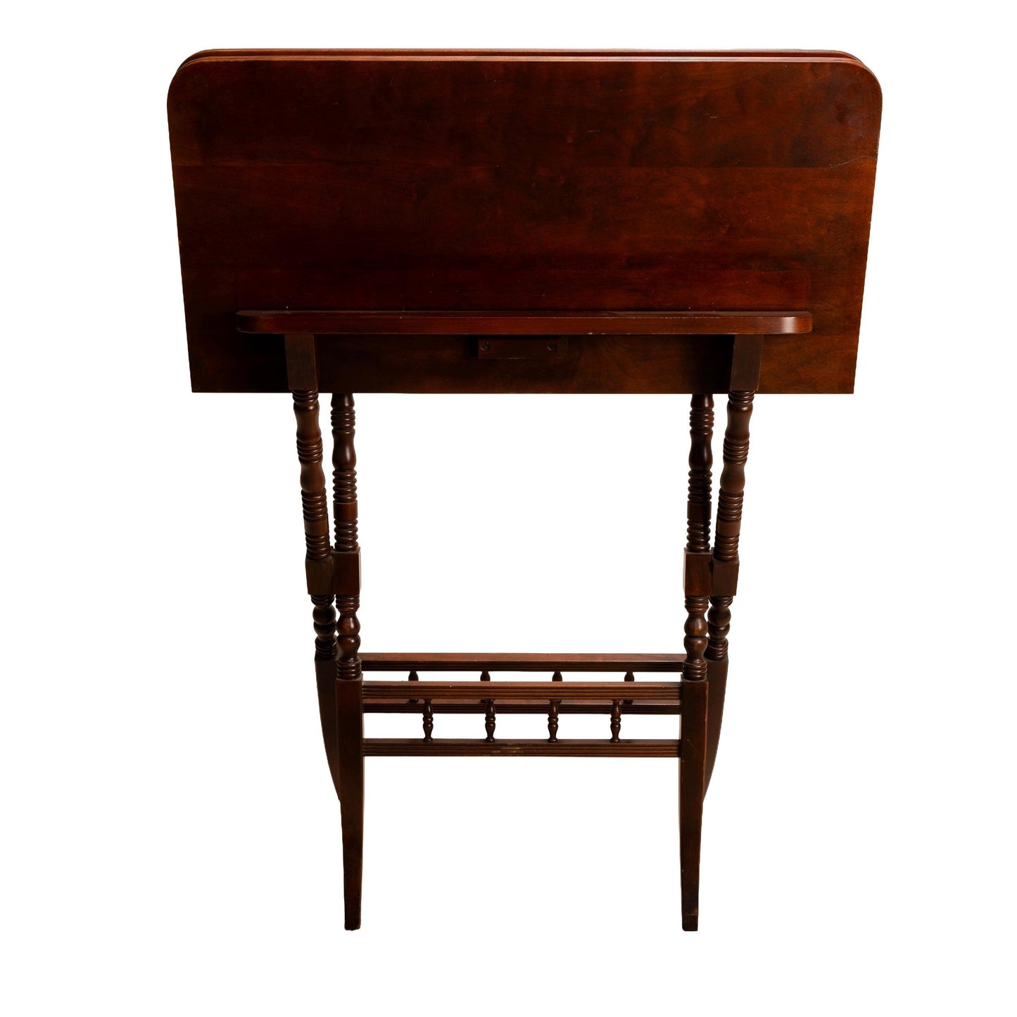 Carl Forslund Mahogany Folding Coaching Card Game Table, 1980s Colonial Revival