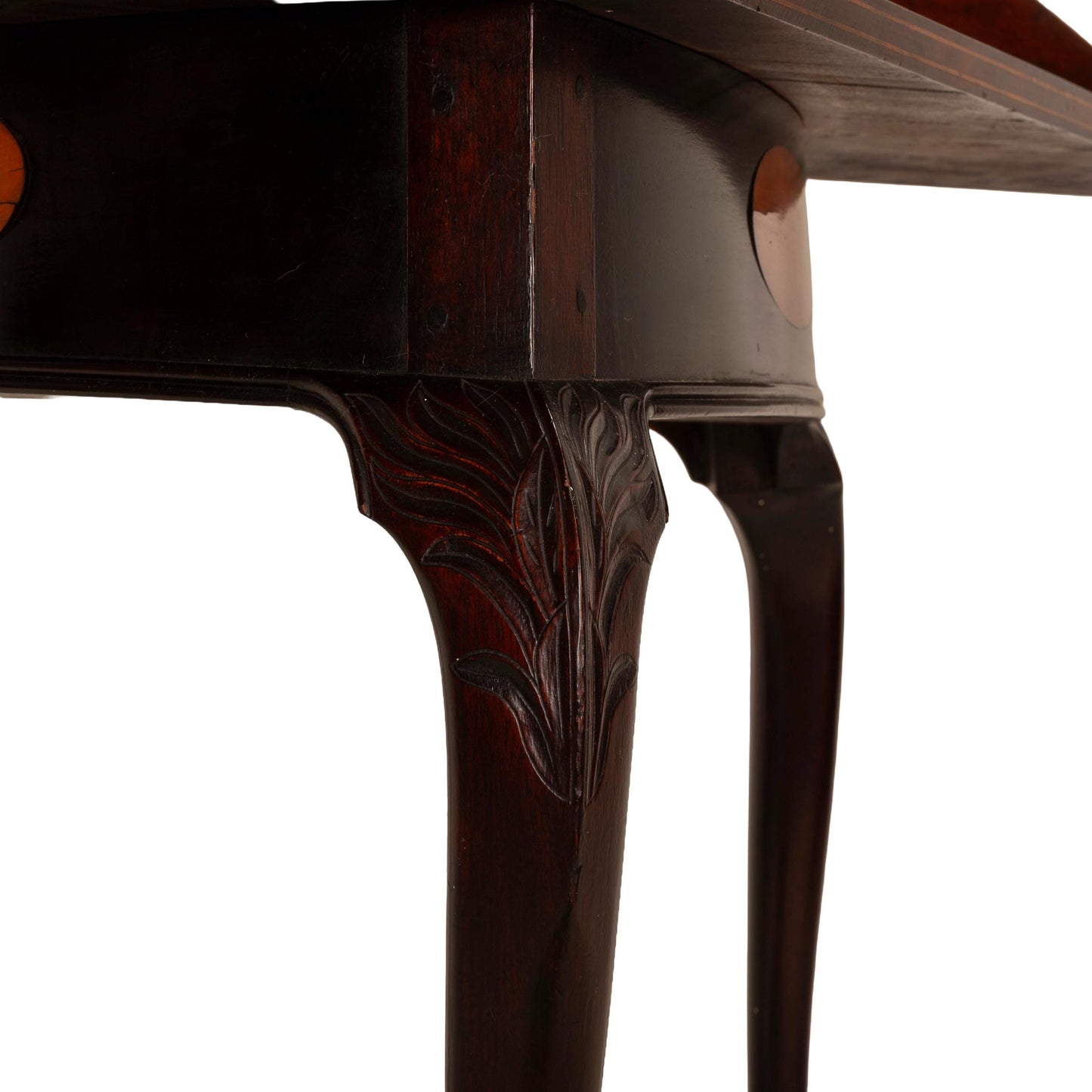 Antique 19th Century Georgian Flip Top Rotating Card Game Table with Ball & Claw Feet Victorian Gaming Table Collectible Furniture Rare Find