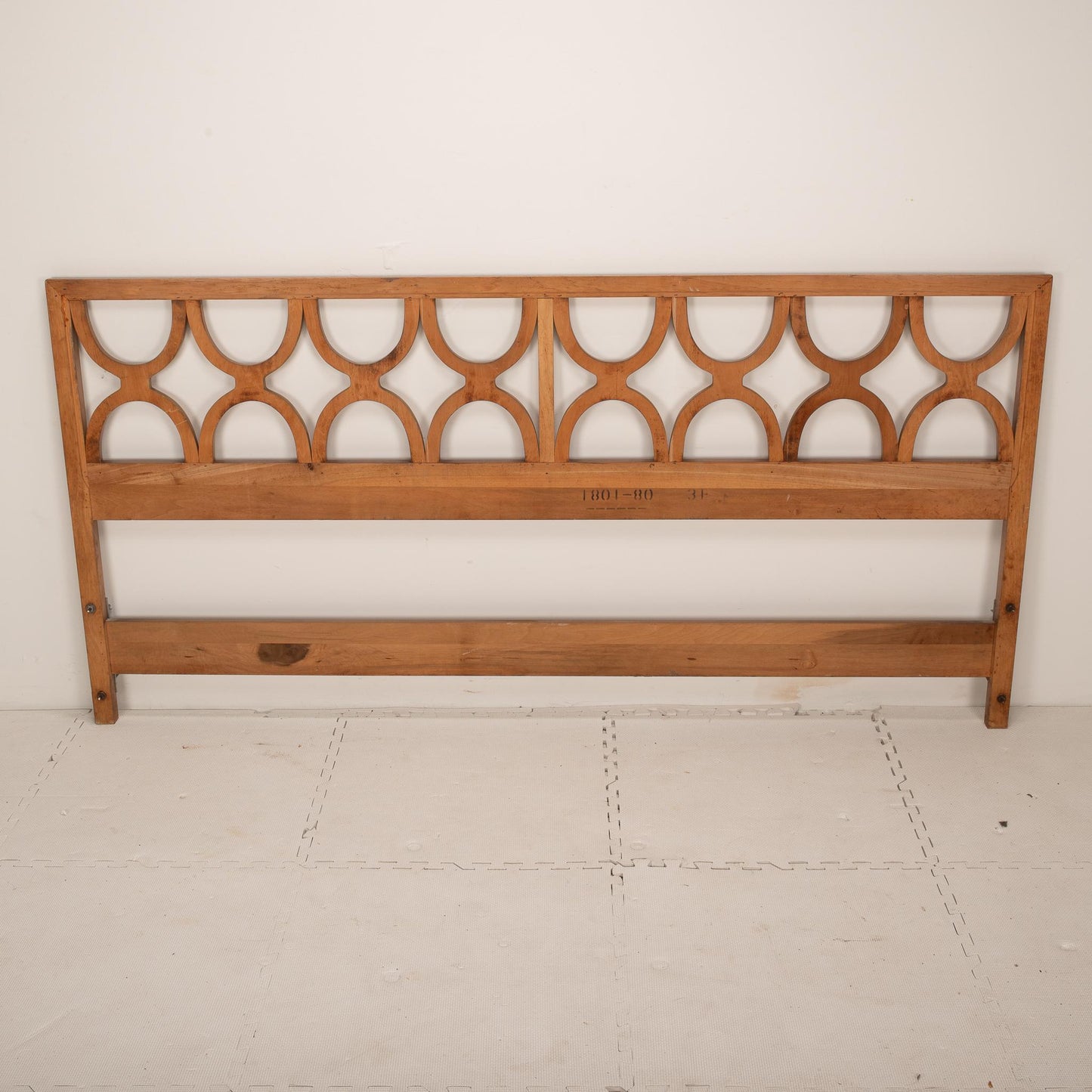 1960s Mid Century Modern Drexel King Headboard - Walnut Finish - Neoclassical - MCM Clean Lines - Vintage Piece - USA Shipping Available