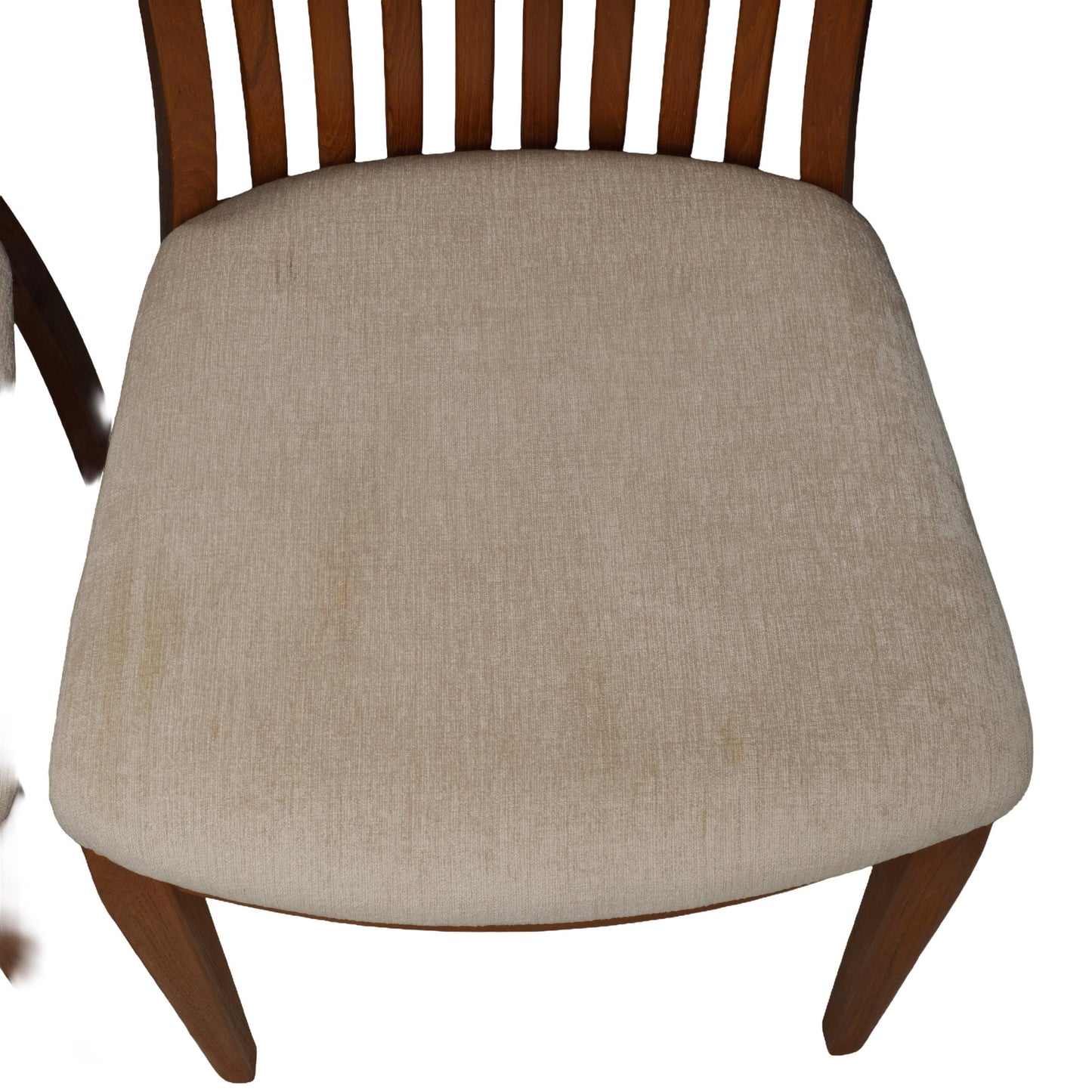 Set of 4 Benny Linden Solid Teak Slat Back Dining Chairs Mid Century Modern Scandinavian