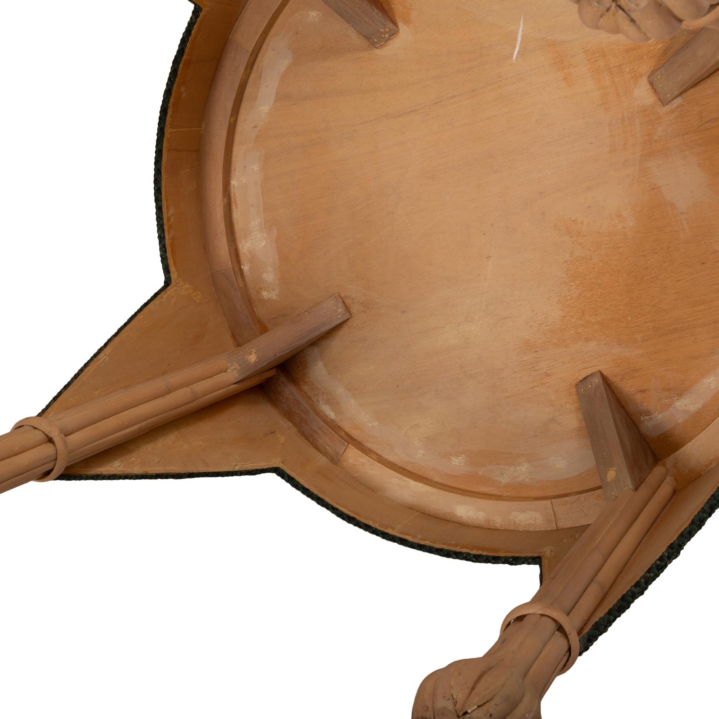 Unique Southwestern Aztec Style Round Wicker Center Table - 36" x 36" x 29"