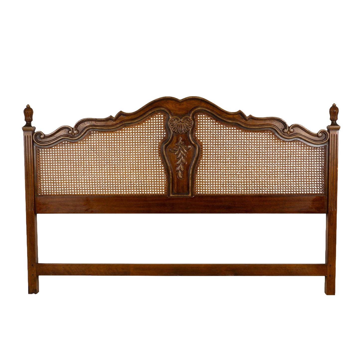 Drexel Heritage Brittany King Headboard French Caning Wicker Carved Wood