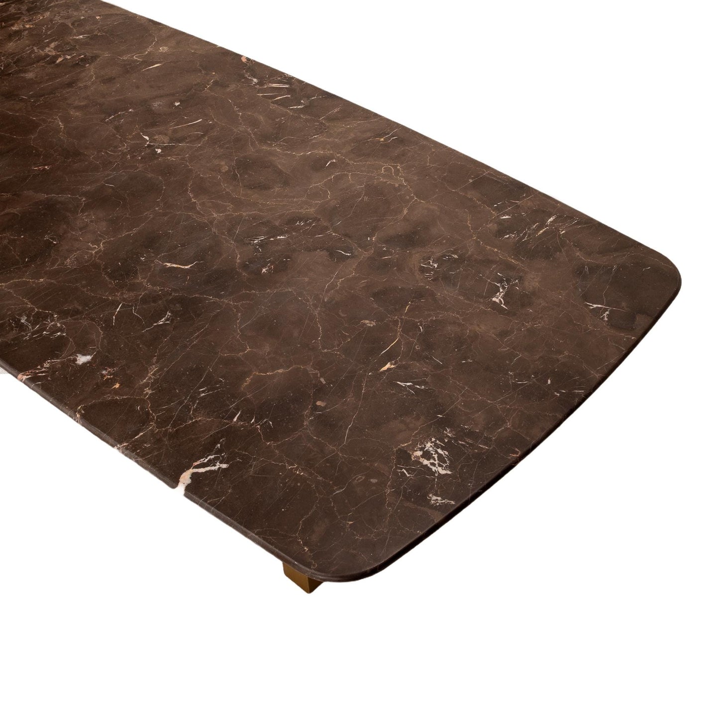 Arhaus Large Saint Germain Stone Coffee Table With Brass Finish Clement Base - Floor Model , Gorgeous Stone Veining , Statement Piece