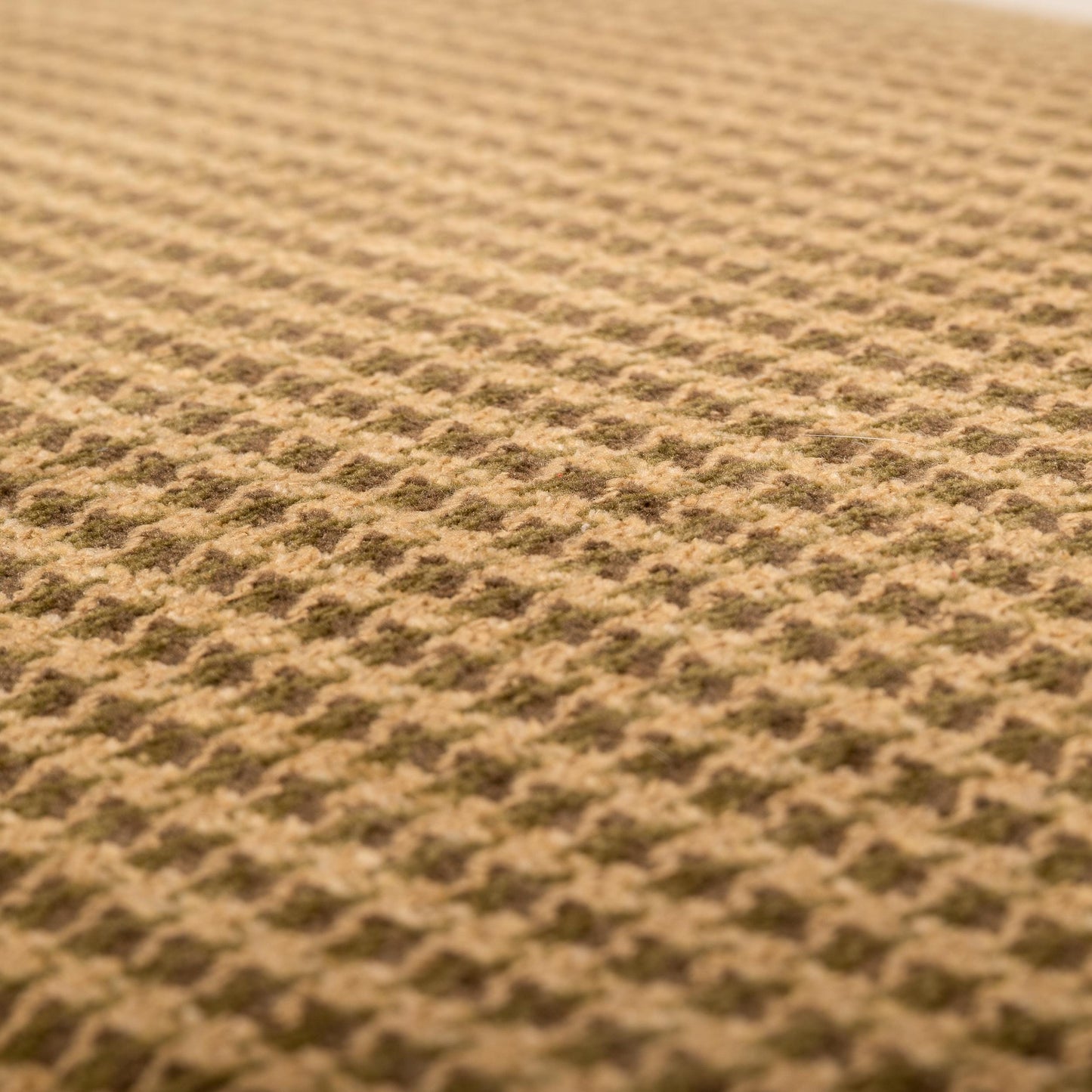 Ethan Allen Carved Wood X-Base Low Stools With Houndstooth Upholstery - A Pair