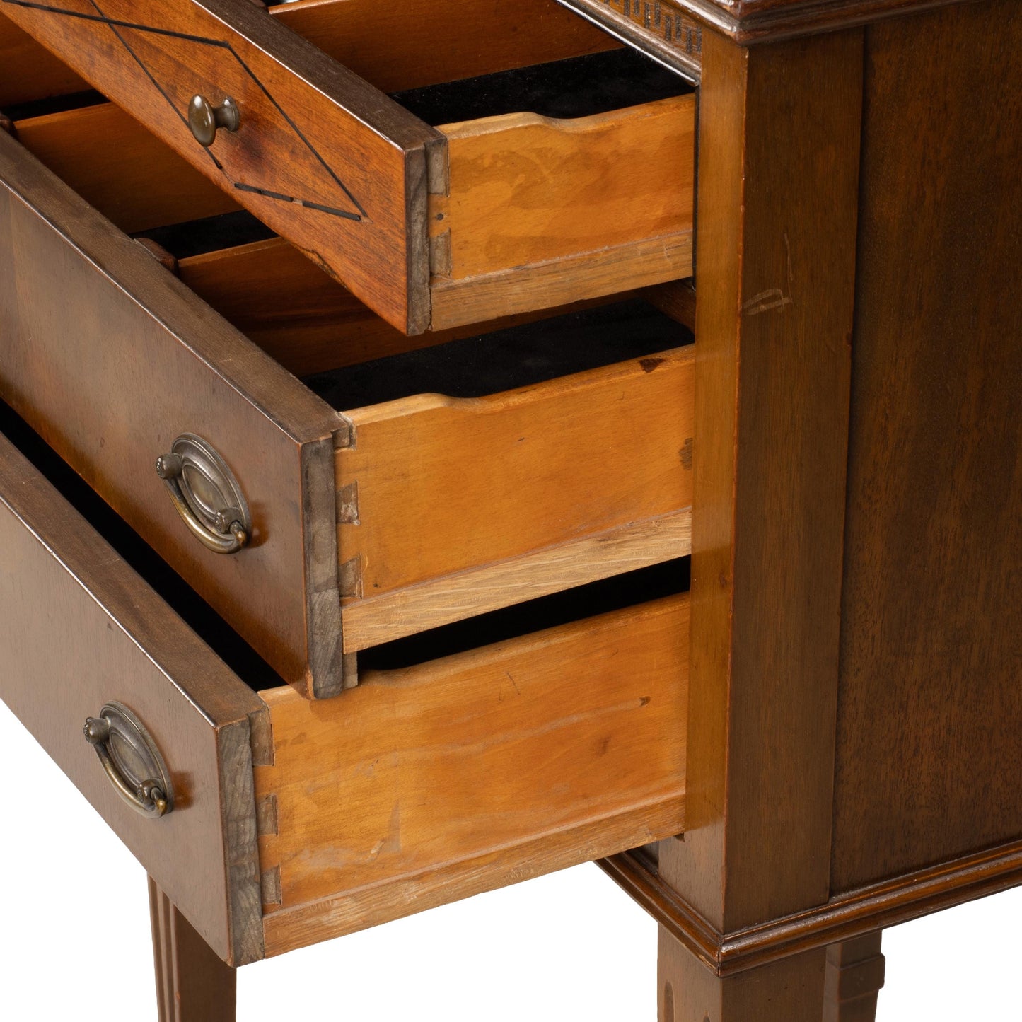 Charles P Limbert Arts & Crafts Oak Jewelry Chest Side Table Felt Lined Drawers