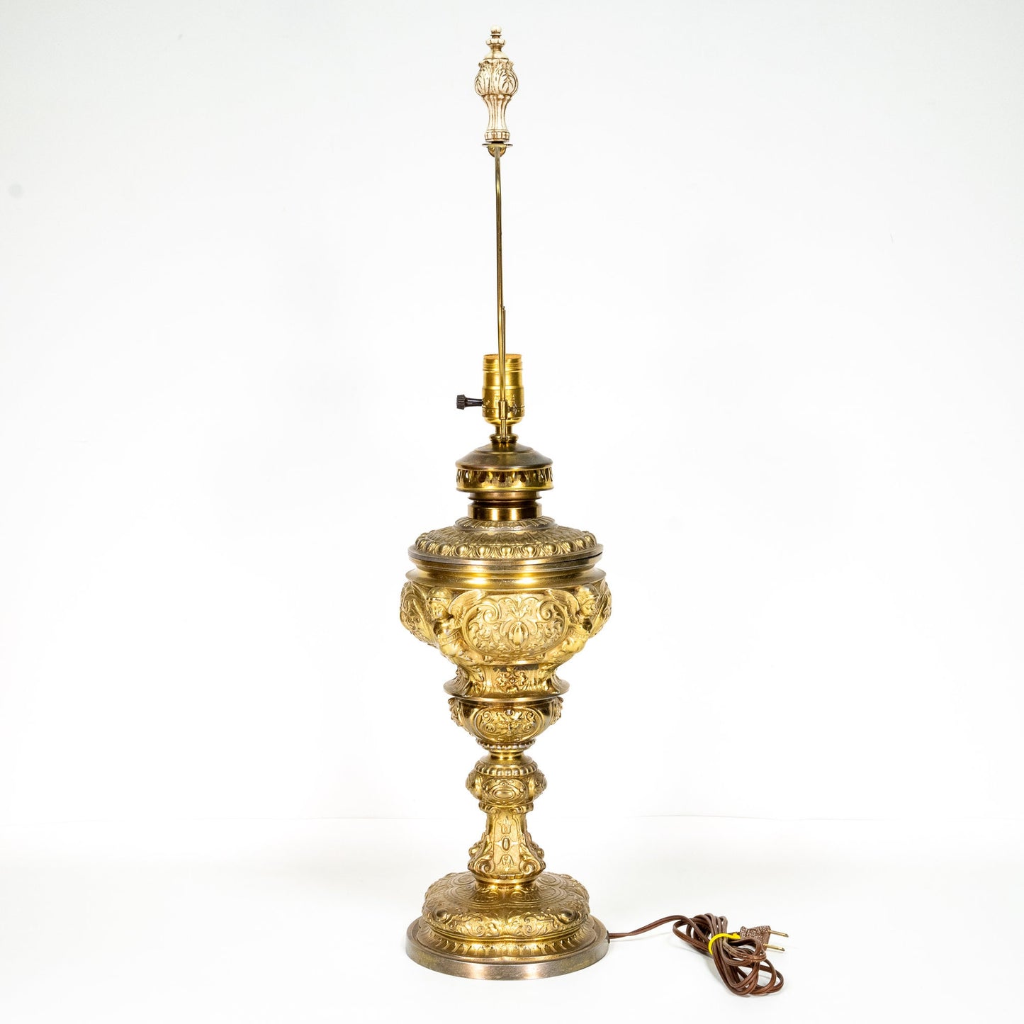 1960s Vintage Converted Brass Oil Lantern Table Lamp Lantern - Free Shipping- Intricate and Elegant Victorian Design!