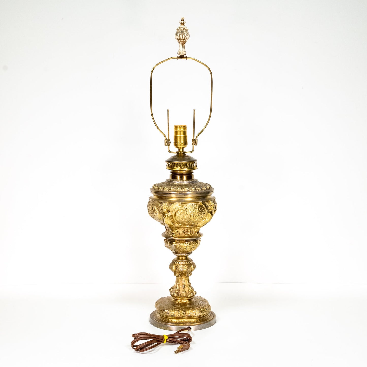 1960s Vintage Converted Brass Oil Lantern Table Lamp Lantern - Free Shipping- Intricate and Elegant Victorian Design!