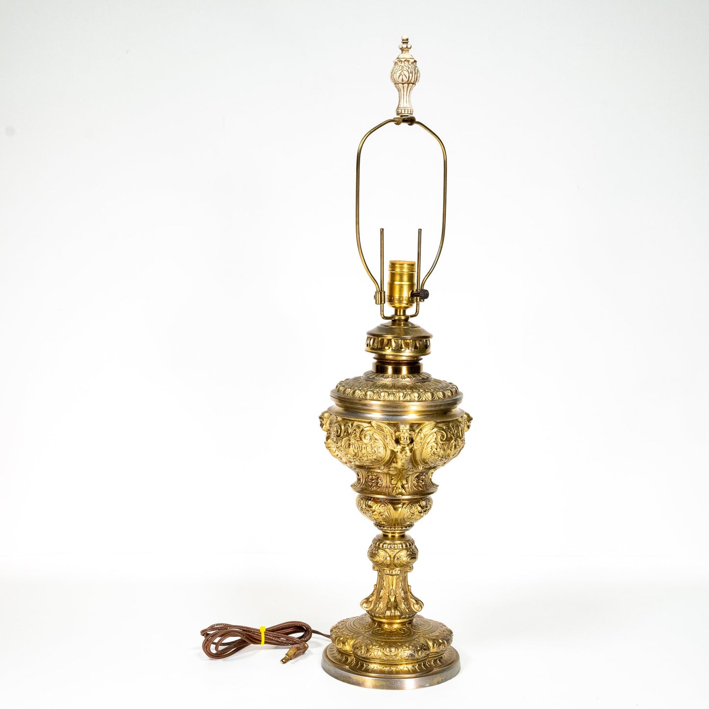 1960s Vintage Converted Brass Oil Lantern Table Lamp Lantern - Free Shipping- Intricate and Elegant Victorian Design!