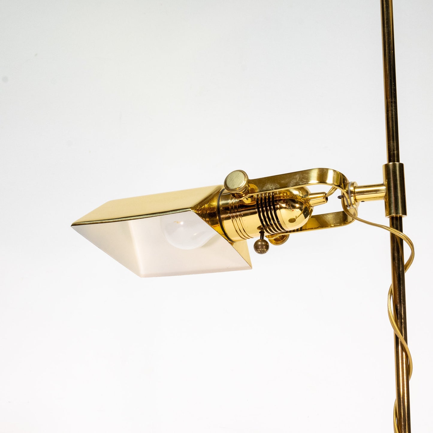1980s Nessen Studios Brass Tilting Pivot Pharmacy Table Lamp - Bronx, Ny - Art Deco, Heavy Base , USA Made - Free Shipping! MCM Vintage