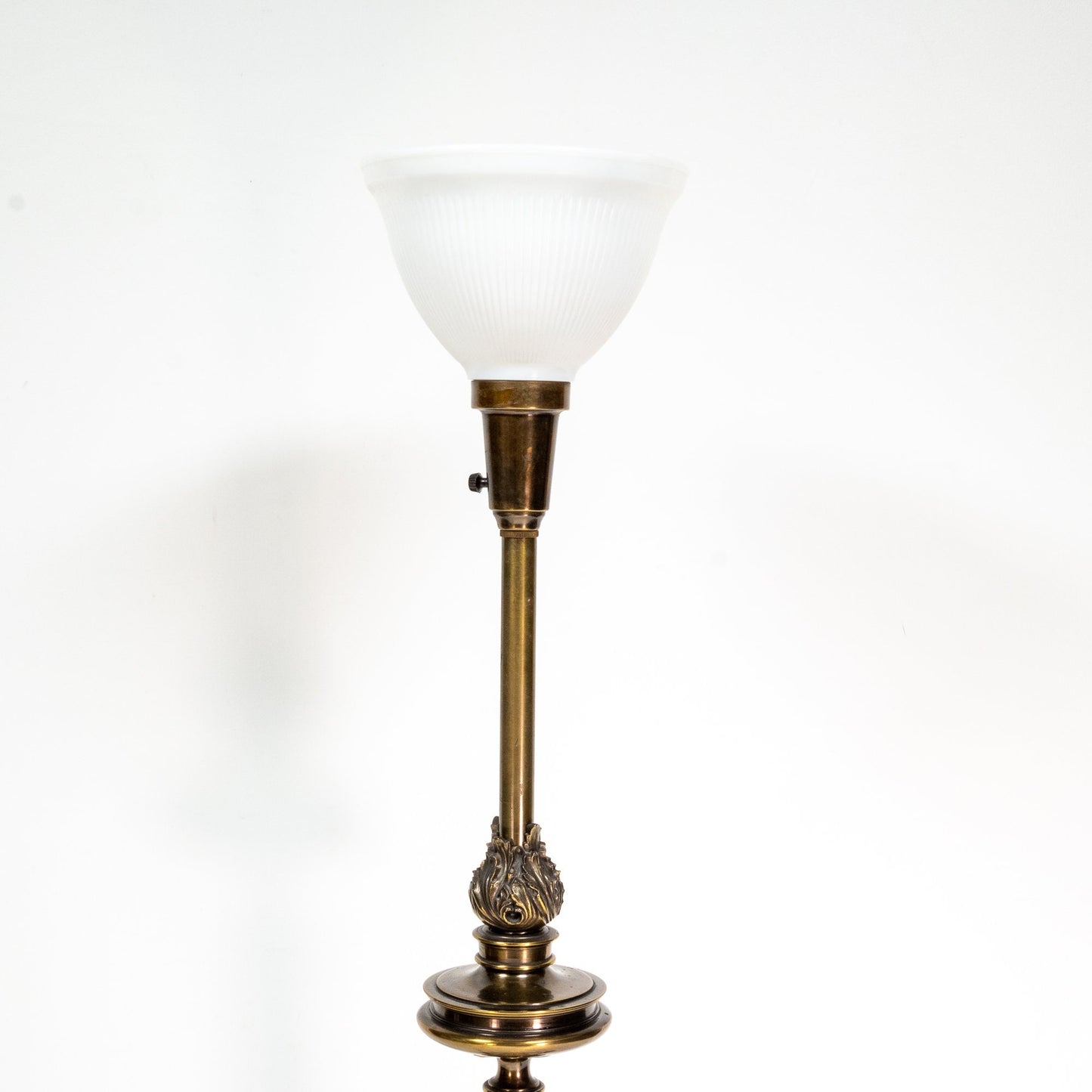 1970s Stiffel Brass & Marble Neoclassical Column Torch Table Lamp - Free Shipping! Roman Rococo Style , Heavy! Made in USA
