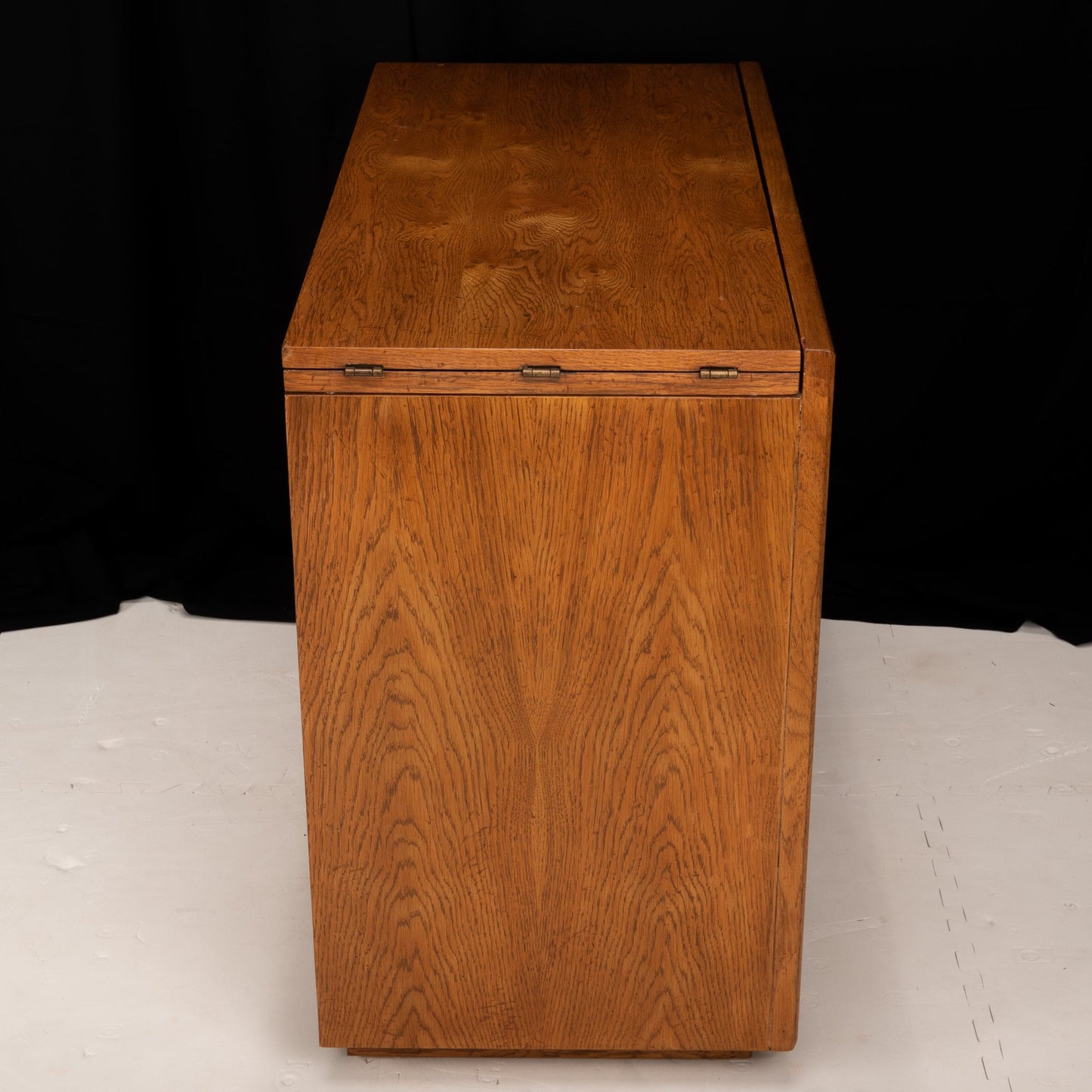 Vintage 1970s American of Martinsville Campaign Style Flip Top Server Dry Bar Cart Liquor Cabinet- MCM Vintage Retro