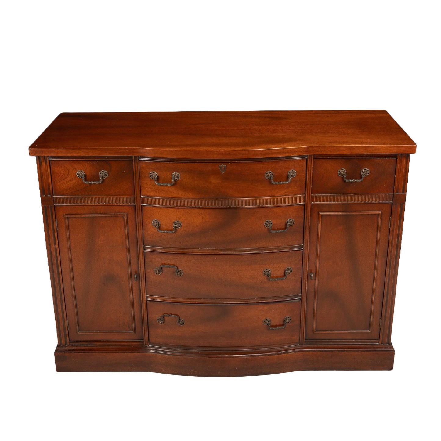 1960s Vintage Broyhill Lenoir House Mahogany Traditional Duncan Phyfe Style Buffet Sideboard - Gorgeous High End Finish