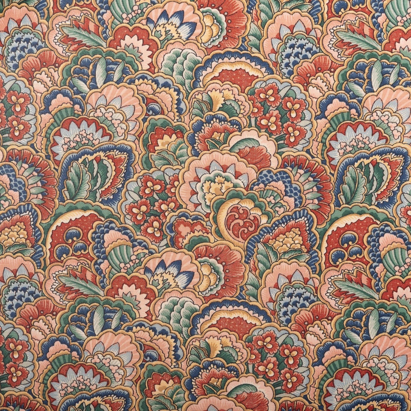 1970s Henredon Louis XV French Style Canned & Paisley Print Upholstered Dining Chairs - Set of 4 Nationwide Shipping Available