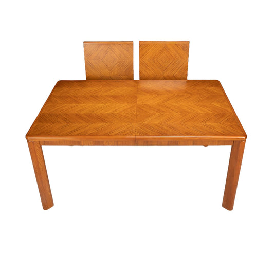 Drexel Heritage Compatibles I Mid Century Modern Extendable Dining Table W/ 2 Leaves MCM Vintage Gorgeous Table