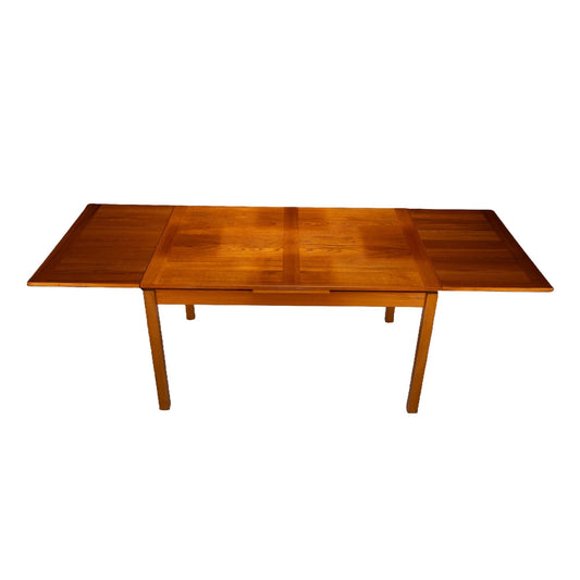 Ansager Mobler Mid-Century Modern Expandable Teak Dining Table - Made in Denmark , Scandinavian Style Small Footprint USA Shipping Available
