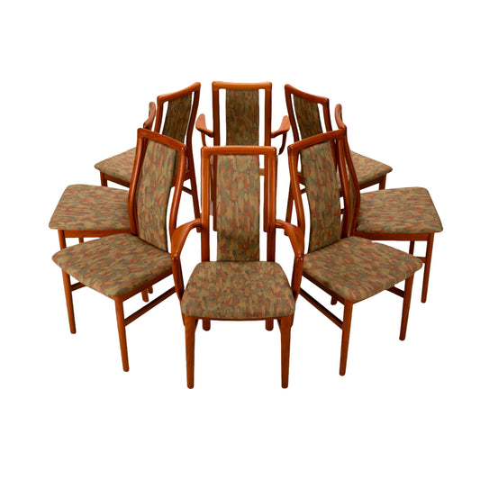 Scandinavian Modern Teak Dining Chairs by Andersen Schou , Denmark - Set of 8 , Danish Modern MCM , Gorgeous Original Design