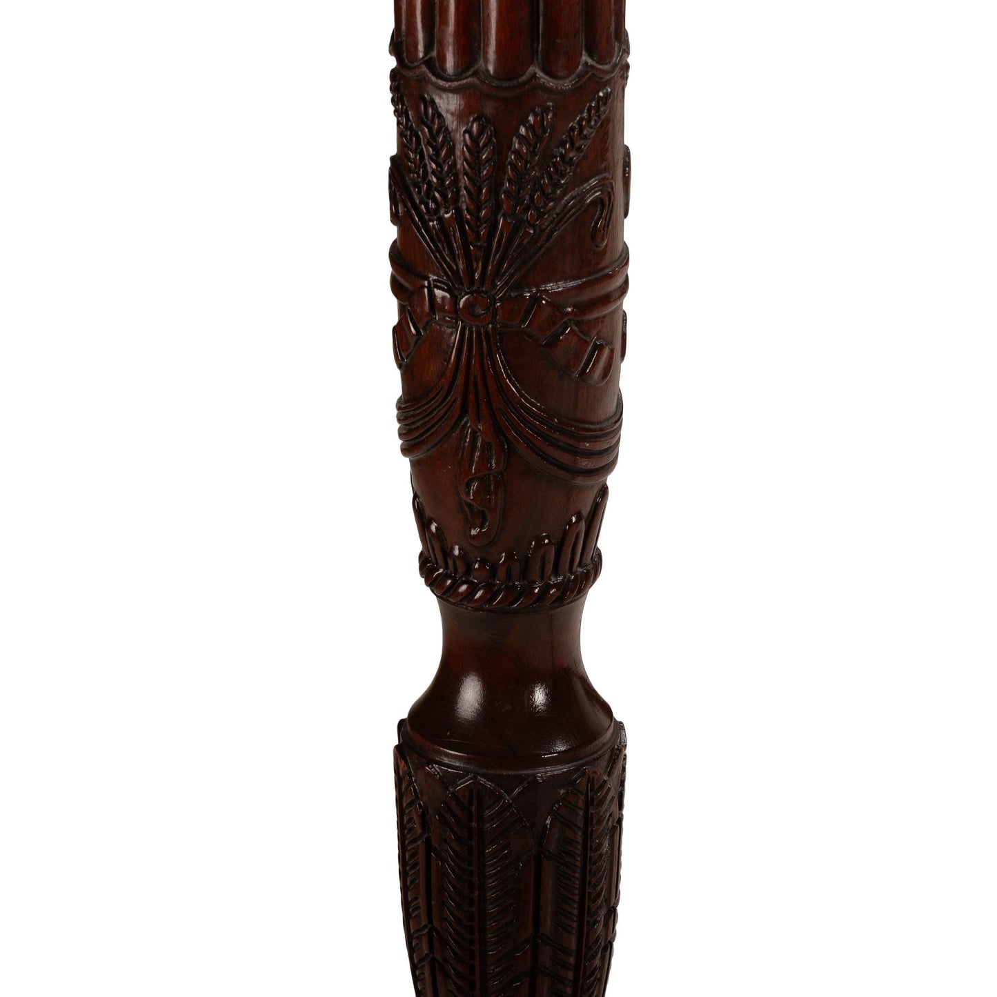 Council Furniture Georgian Rice Carved Mahogany Queen Size Poster Bed - Traditional Americana Bedframe - Gorgeous Craftsmanship