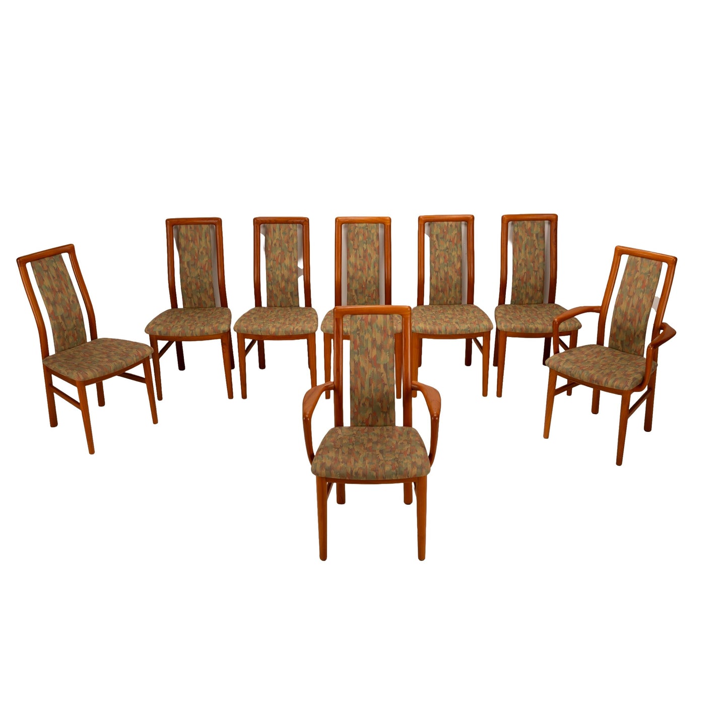 Scandinavian Modern Teak Dining Chairs by Andersen Schou , Denmark - Set of 8 , Danish Modern MCM , Gorgeous Original Design