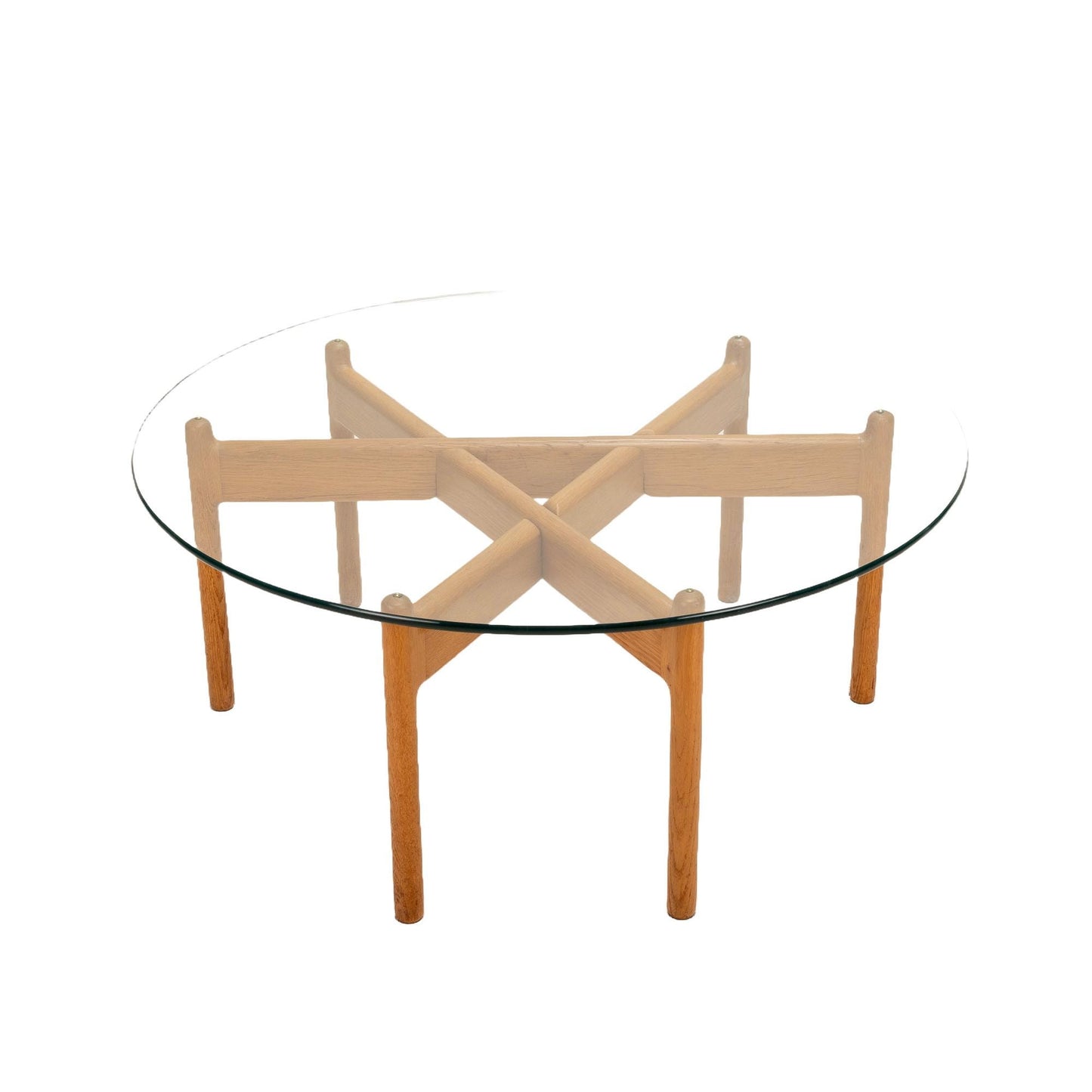1960s Danish Mid Century Modern Niels Bach Coffee Cocktail Table Denmark , Unique Collapsible Structural Design , Minimalist